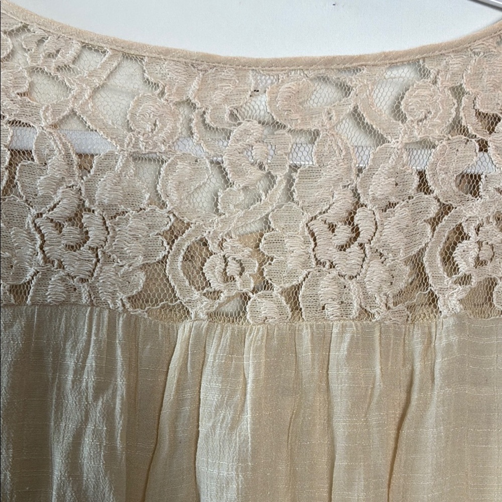 Westport Cream Crochet Lace Detail Blouse - 3/4 Bell Sleeve - Picture 10 of 10